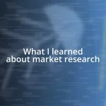 What I learned about market research